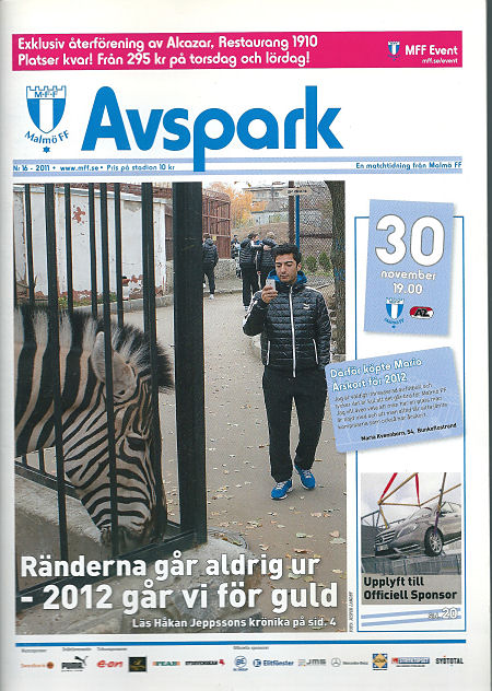 AZ Programma 30-nov-2011 Malmo FF uit